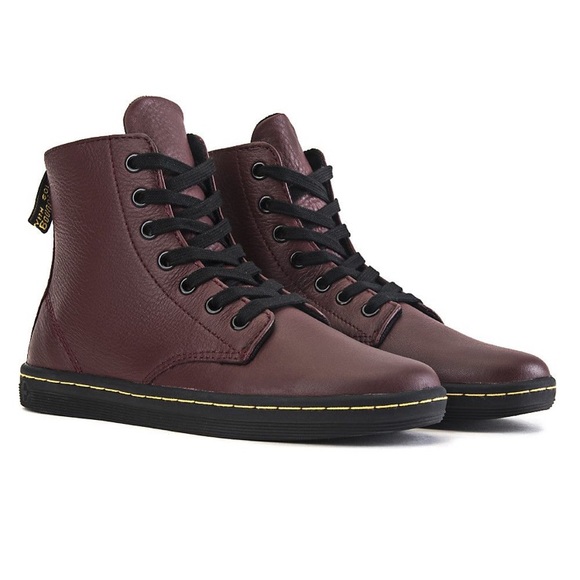 doc martens burgundy shoes